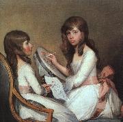 Gilbert Charles Stuart Miss Dick and her cousin Miss Forster china oil painting artist